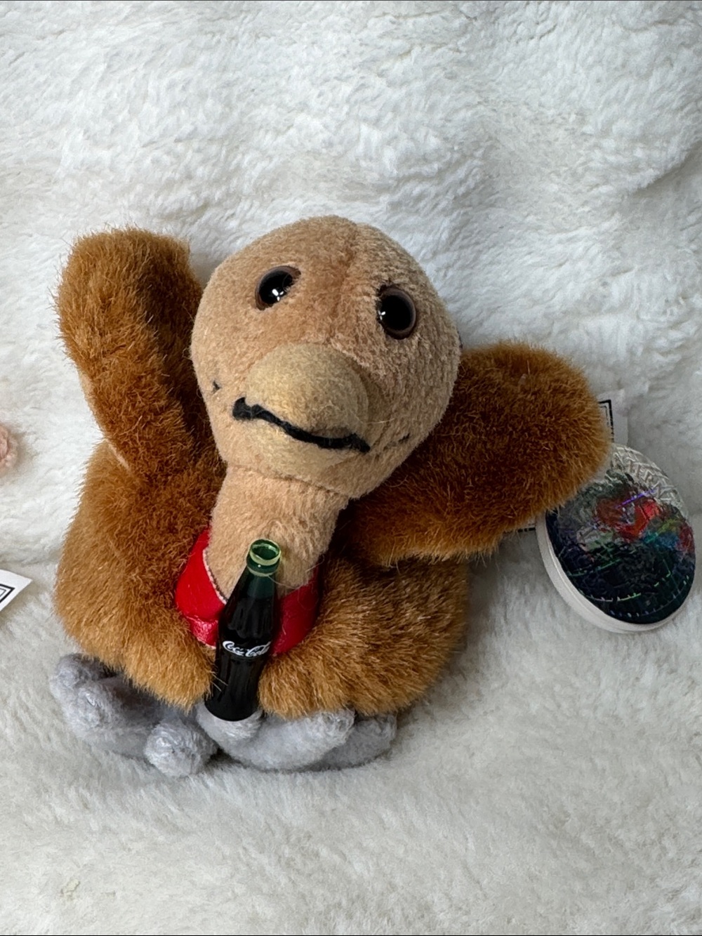 VTG 1999 Coca Cola 6” Bean Plush International Octopus And Ostrich With Tags - Picture 6 of 9